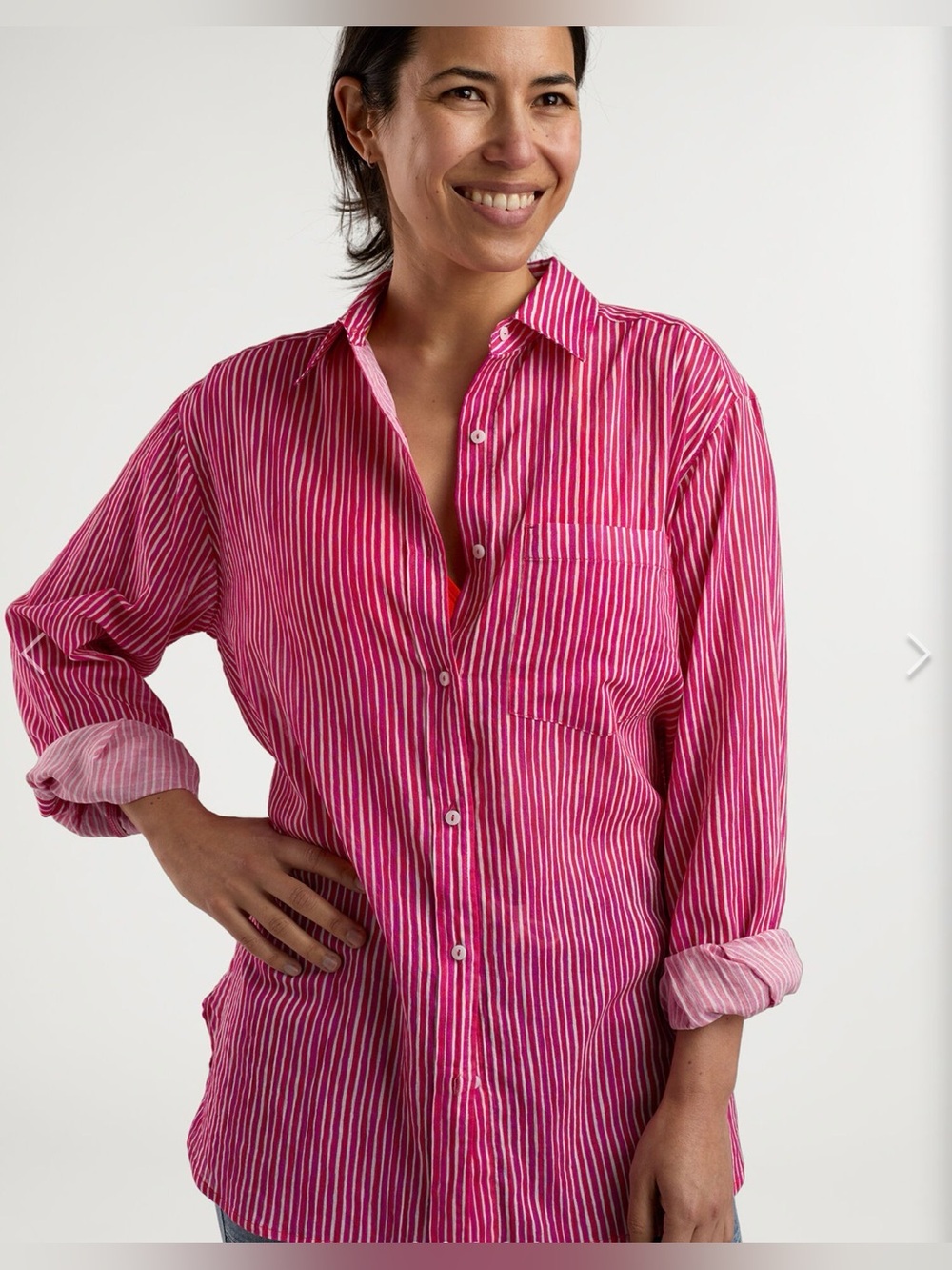 NWT Carve Designs Taylor Moorea Gauze Tunic Top Watercolor Stripe Size S